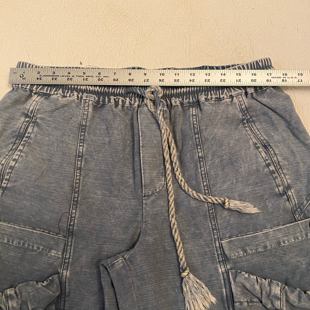 NWOT Oli & Hali Light Blue Wide-Leg Cargo Joggers - Picture 11 of 13